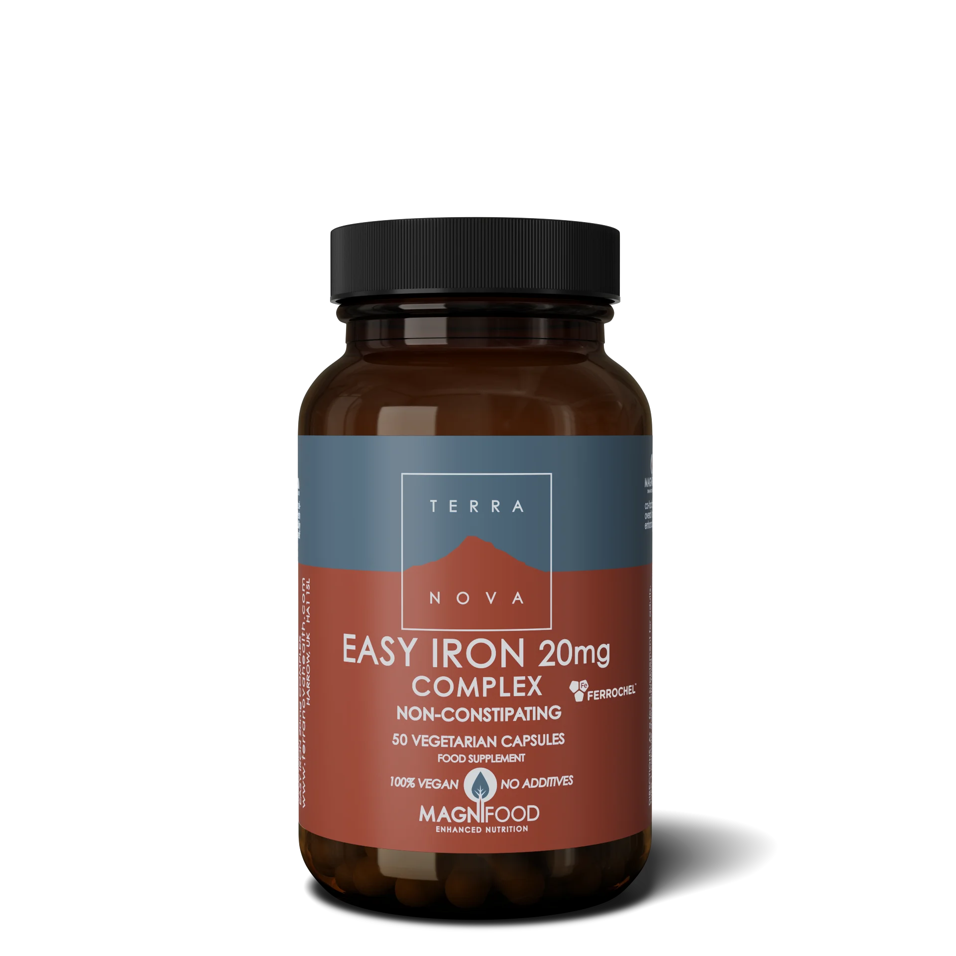 Terranova Health Easy Iron 20 mg Complex (50 cápsulas) - boa absorção