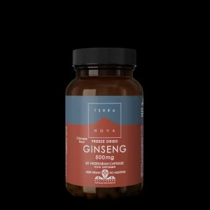Terranova Health Ginseng vermelho chinês liofilizado BIO (50 cápsulas) - apoia o sistema imunitário