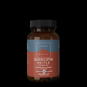 Terranova Health Quercetin Nettle Complex com urtiga (50 cápsulas) - para a época do pólen e para a imunidade enfraquecida