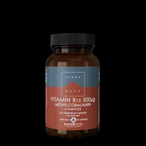 Terranova Health Vitamina B12 (Metilcobalamina) 500 µg Complexo (50 cápsulas) - alta absorção