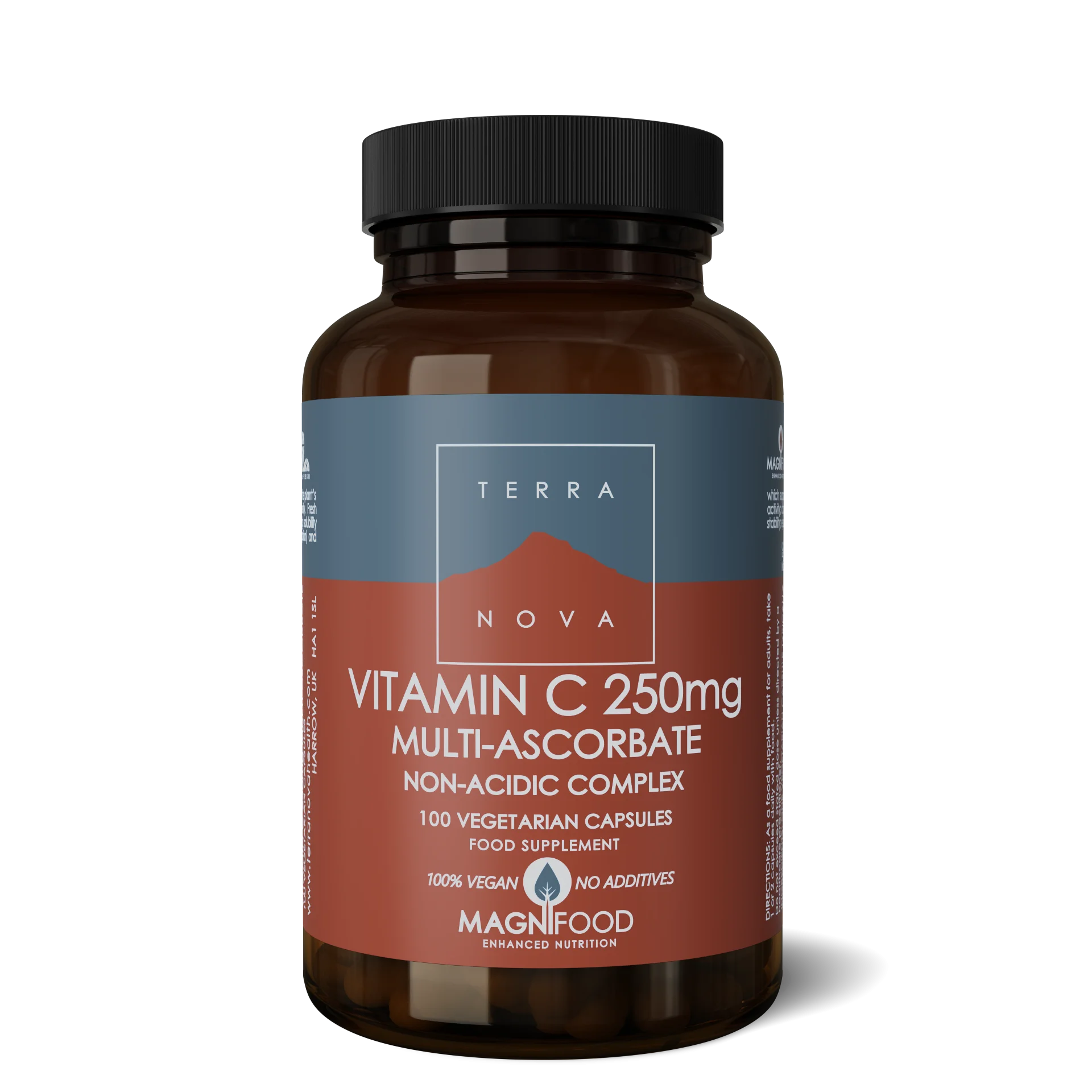 Terranova Health Complexo de Vitamina C 250 mg - 100 cápsulas - na forma de ascorbatos minerais