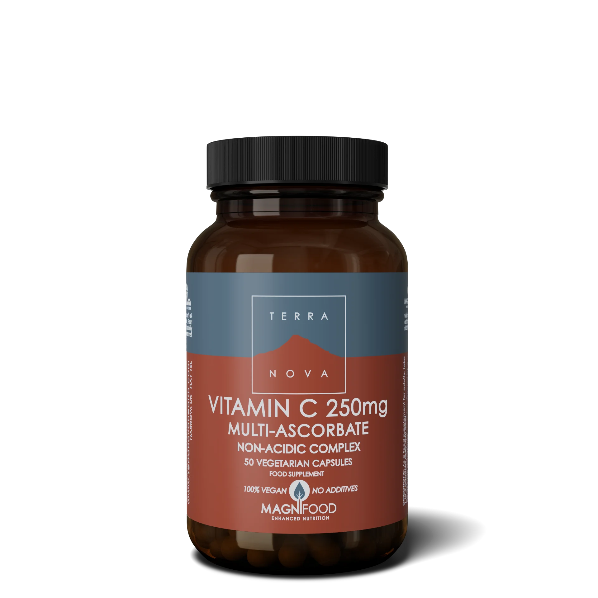 Terranova Health Vitamina C 250 mg Complexo 50 cápsulas - na forma de ascorbatos minerais