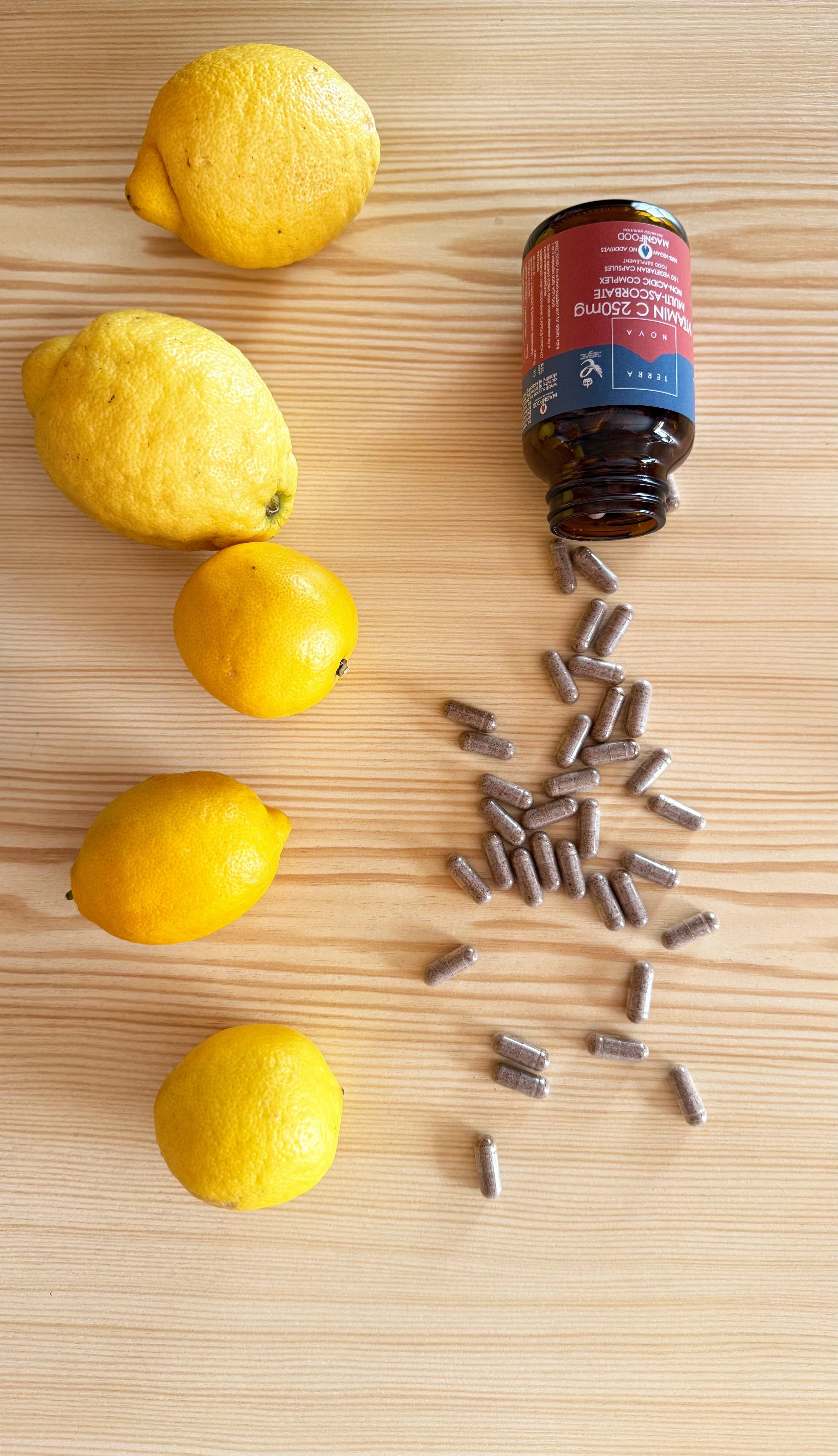 Terranova Health Vitamina C 250 mg Complexo 50 cápsulas - na forma de ascorbatos minerais