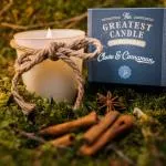 The Greatest Candle in the World Conjunto - 1x vela (130 g) 2x recheio - cravo-da-índia e canela - pode fazer mais duas velas em casa