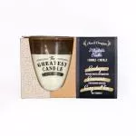 The Greatest Candle in the World Conjunto - 1x vela (130 g) 2x recheio - cravo-da-índia e canela - pode fazer mais duas velas em casa