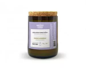 The Greatest Candle in the World A Vela Maior numa garrafa de vinho (170 g) - lavanda selvagem - dura aproximadamente 50 horas