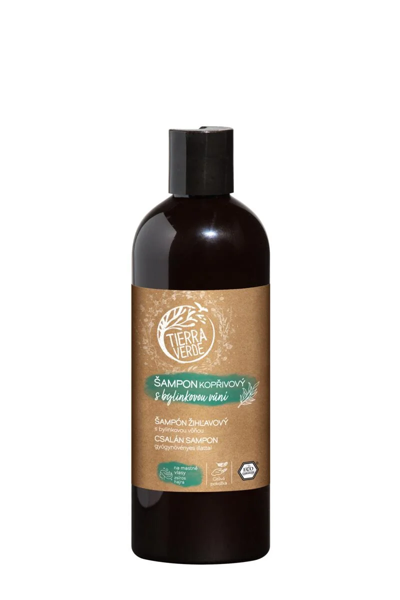 Tierra Verde Champô de urtiga com aroma herbal 100 ml - para cabelos oleosos