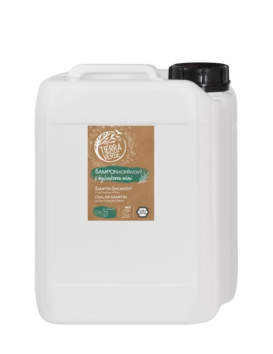 Tierra Verde Champô de urtiga com aroma herbal 100 ml - para cabelos oleosos