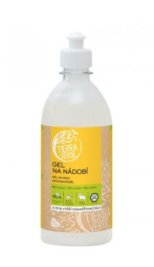 Gel de lavagem de louça com óleo de limão orgânico (500 ml)
