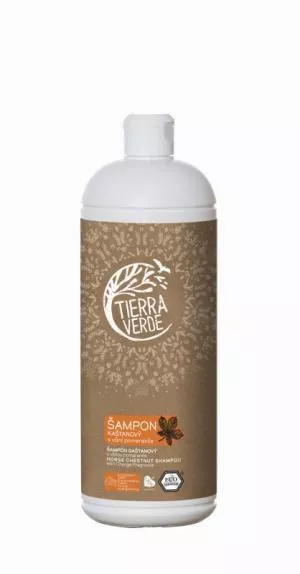 Tierra Verde Champô de castanha para fortalecer o cabelo com laranja (1 l)