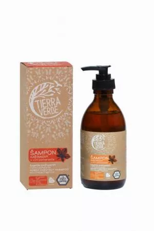 Tierra Verde Champô de castanha para fortalecer o cabelo com laranja (230 ml)