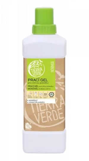 Tierra Verde Gel de lavagem para pele sensível (1 l) - ideal para pessoas que sofrem de eczema, alergias e crianças