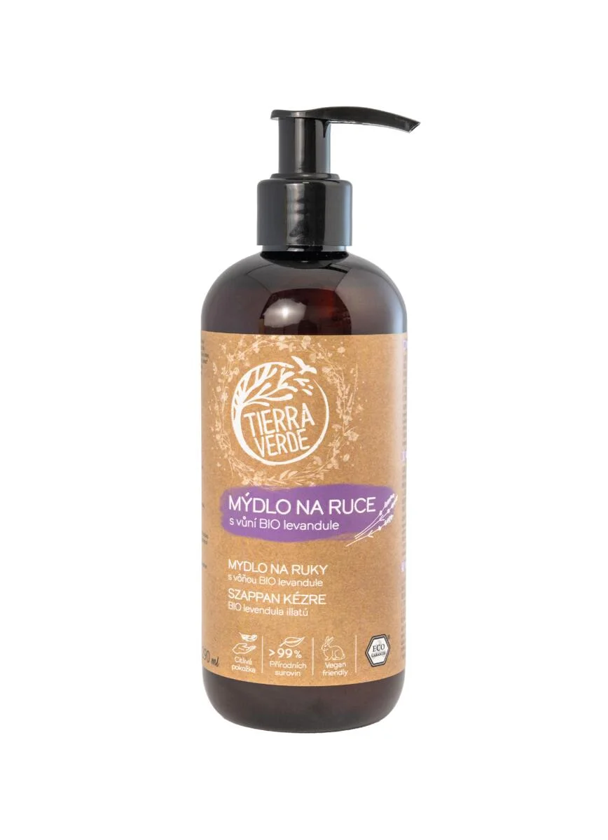 Tierra Verde Sabonete líquido para as mãos - Lavanda BIO 290 ml - com tanchagem biológica checa