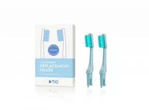 TIO Substituição de cabeças de escova de dentes (médio) (2 pcs) - azul gelo