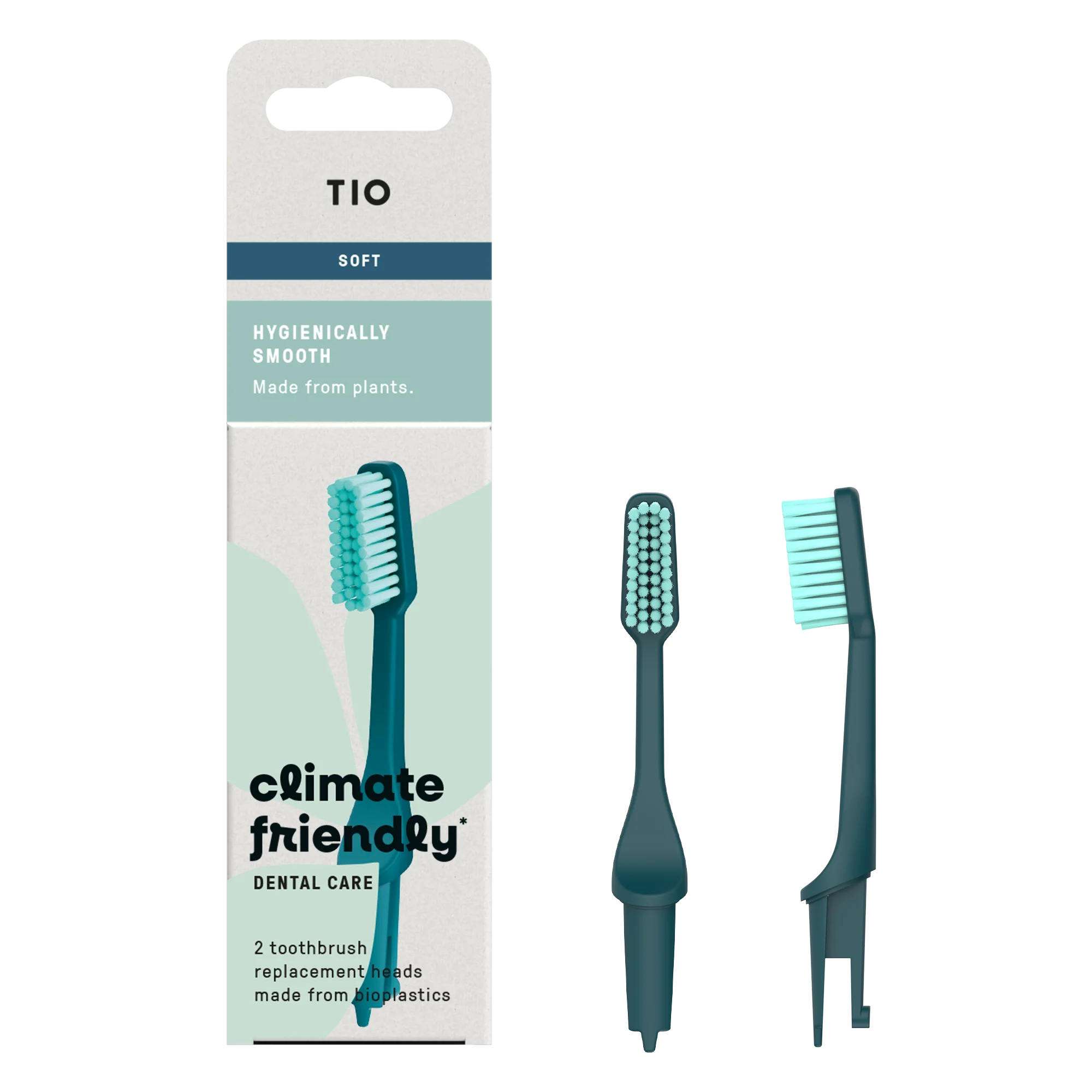 TIO TIOBRUSH Cabeças de substituição para escova de dentes (macias) - Living Ocean - 2 un.