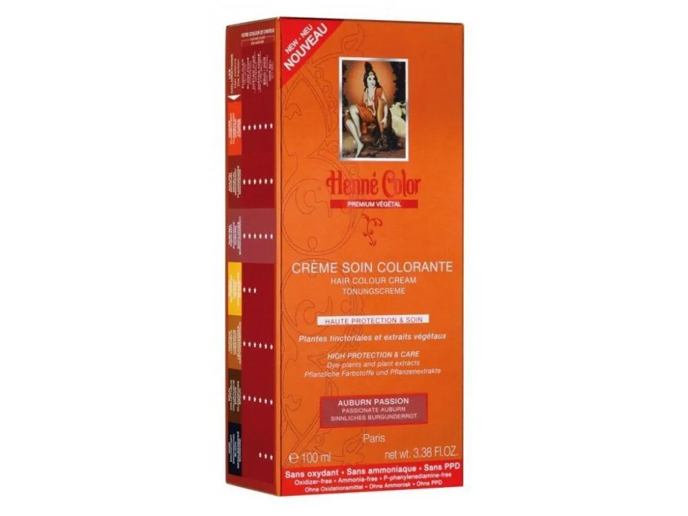 Henné Color Tratamento capilar matizado com um elevado grau de proteção e cuidado Premium Végétal 100ml Bordeaux