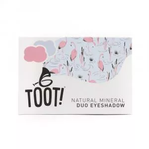 TOOT! Sombra mineral dupla rosa e azul - Flamingo (4,6 g) - suave para peles sensíveis