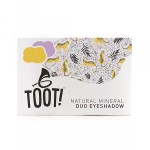 TOOT! Duo de sombras minerais amarelo dourado e roxo - Chita (4,6 g) - suave para peles sensíveis