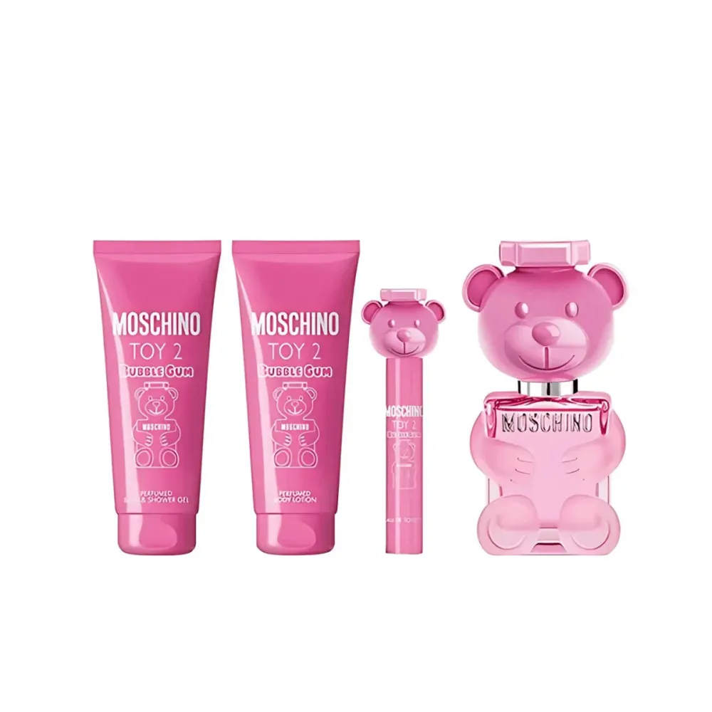 Toy 2 Bubble Gum conjunto de presente 100 ml + loção corporal 100 ml + gel de banho 100 ml + água de toilette para mulheres