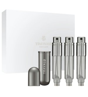 Atomizador de perfume recarregável Clássico 3x5 ml Titânio
