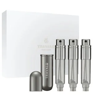 Travalo Atomizador de perfume recarregável Clássico 3x5 ml Titânio