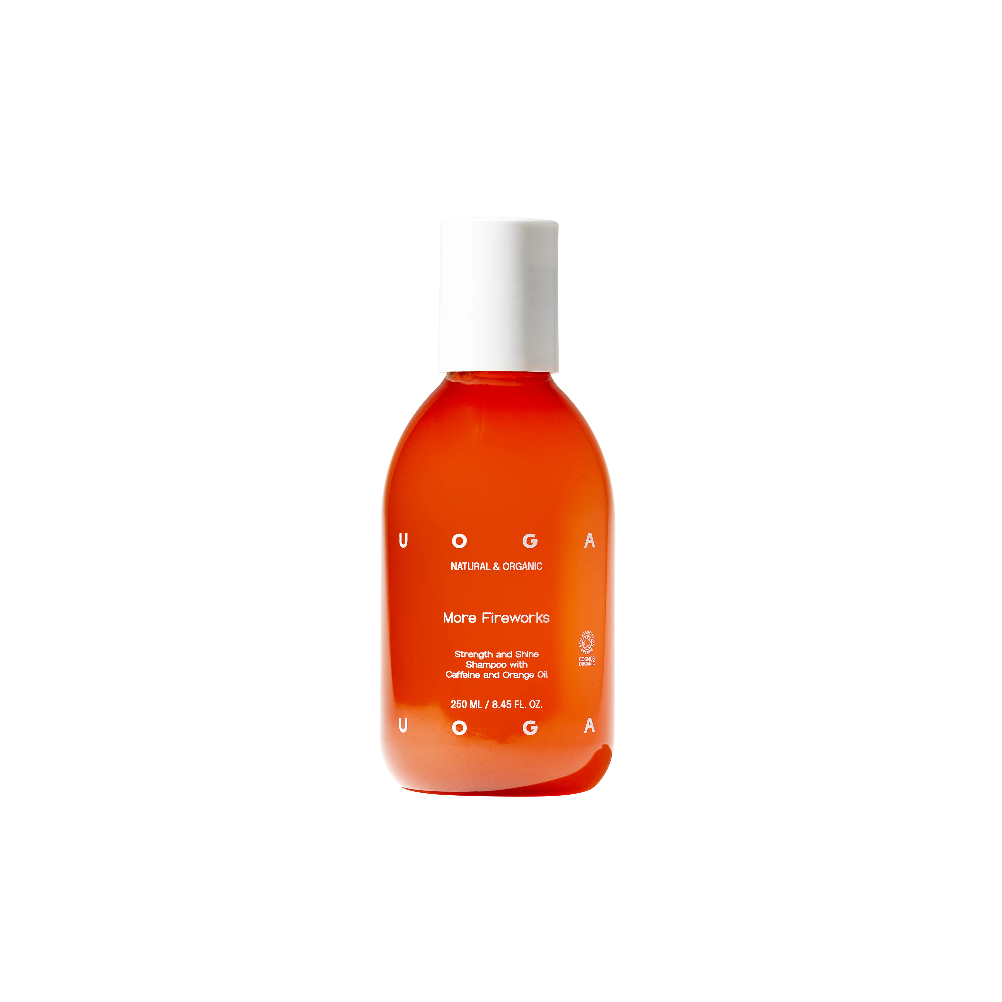 Uoga Uoga Champô More Fireworks BIO para fortalecer e dar brilho ao cabelo (250 ml) - com aroma de laranja