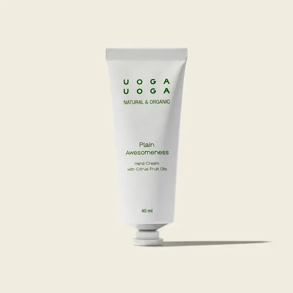 Uoga Uoga Creme hidratante para as mãos Plain Awesomeness BIO (40 ml) - com aroma cítrico refrescante