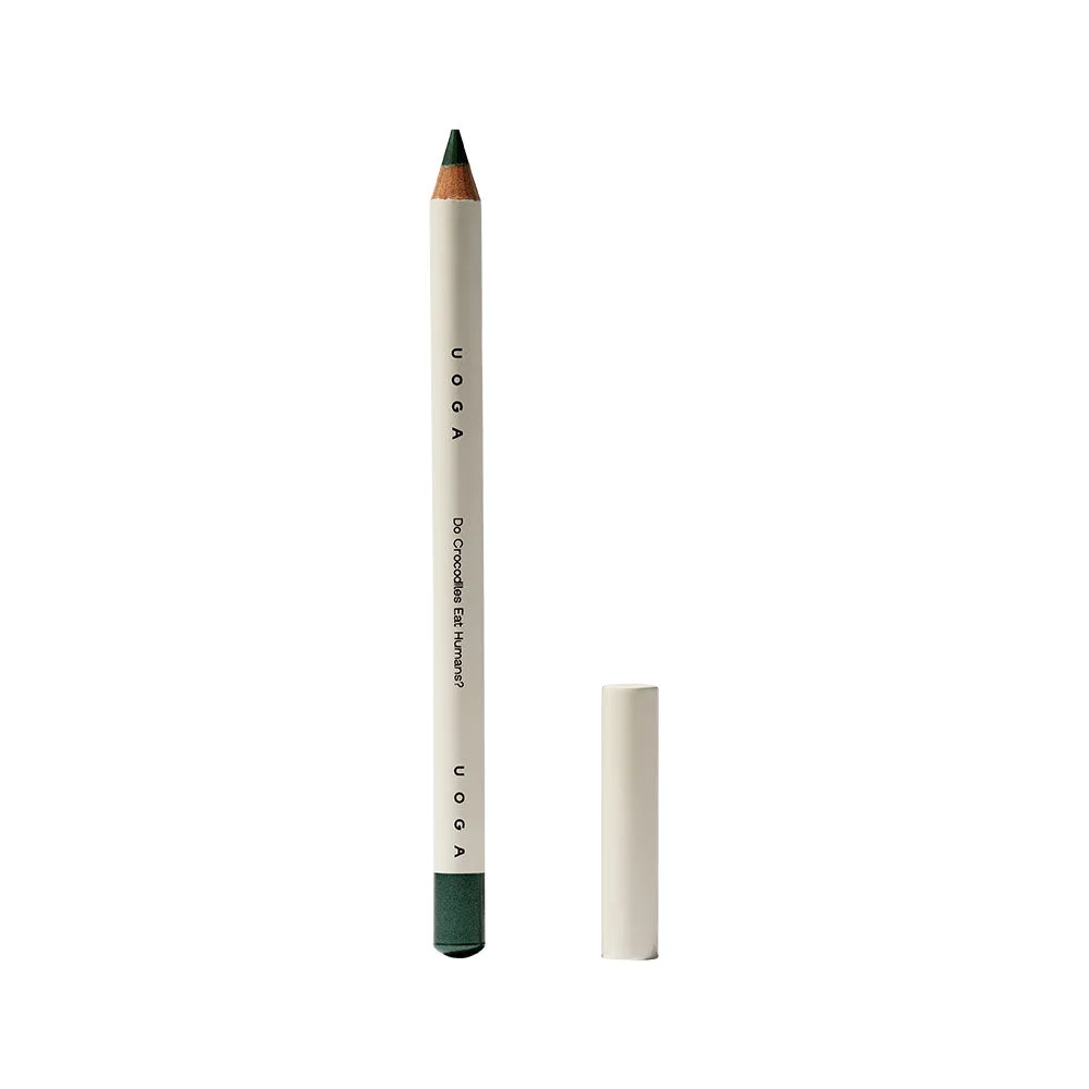 Uoga Uoga Lápis de olhos macio BIO 853 Do Crocodiles Eat Humans? - Verde perolado - 4 tonalidades para cada look