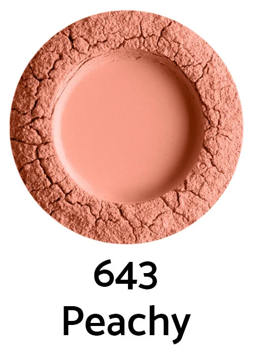 Uoga Uoga Blush mineral solto com âmbar (5 g) 6435 Peachy - realce natural das maçãs do rosto em 3 tonalidades