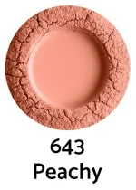Uoga Uoga Blush mineral solto com âmbar (5 g) 6435 Peachy - realce natural das maçãs do rosto em 3 tonalidades