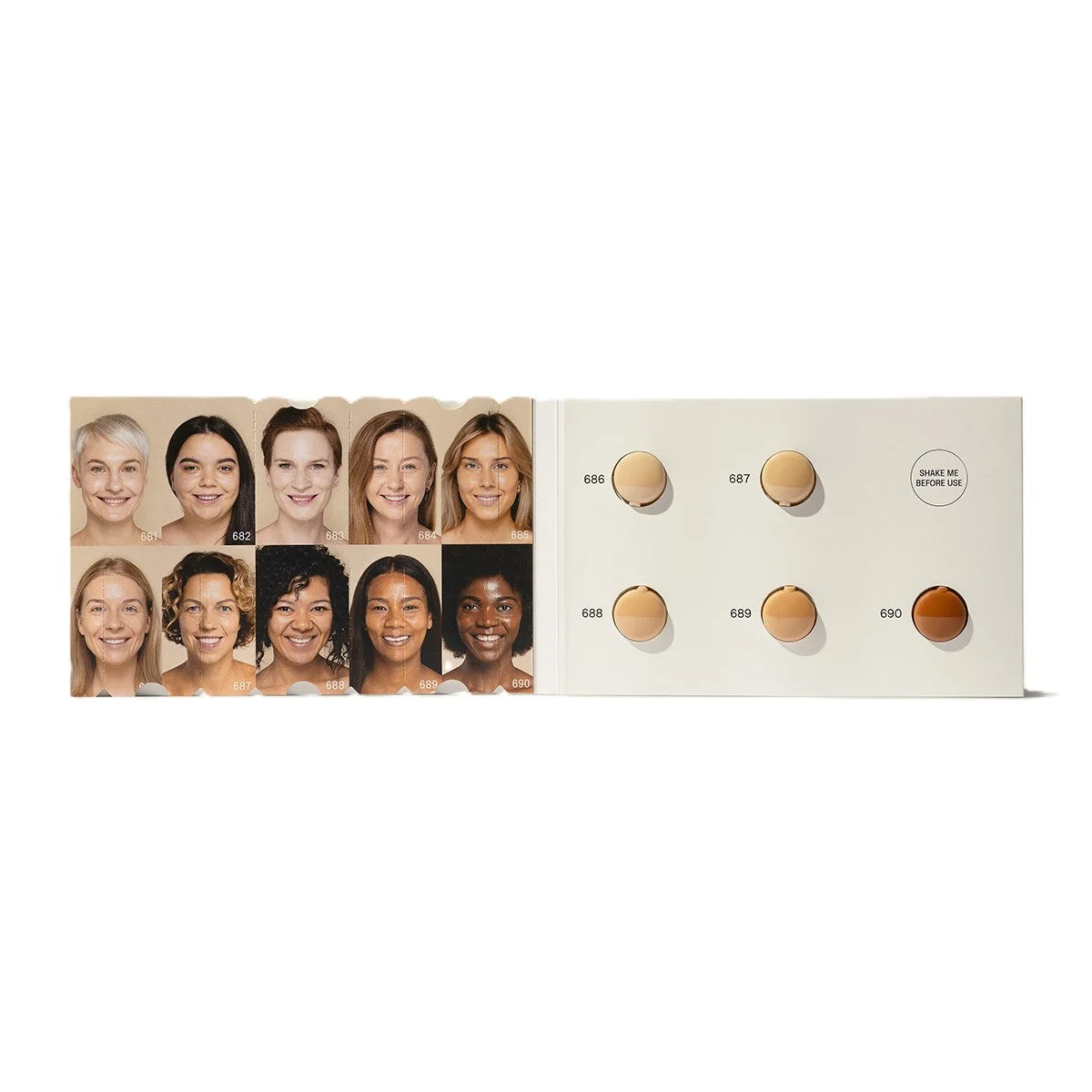 Uoga Uoga Kit de amostras de base mineral líquida e sérum SPF 20 BIO (10 x 1 ml) - 10 tonalidades de base