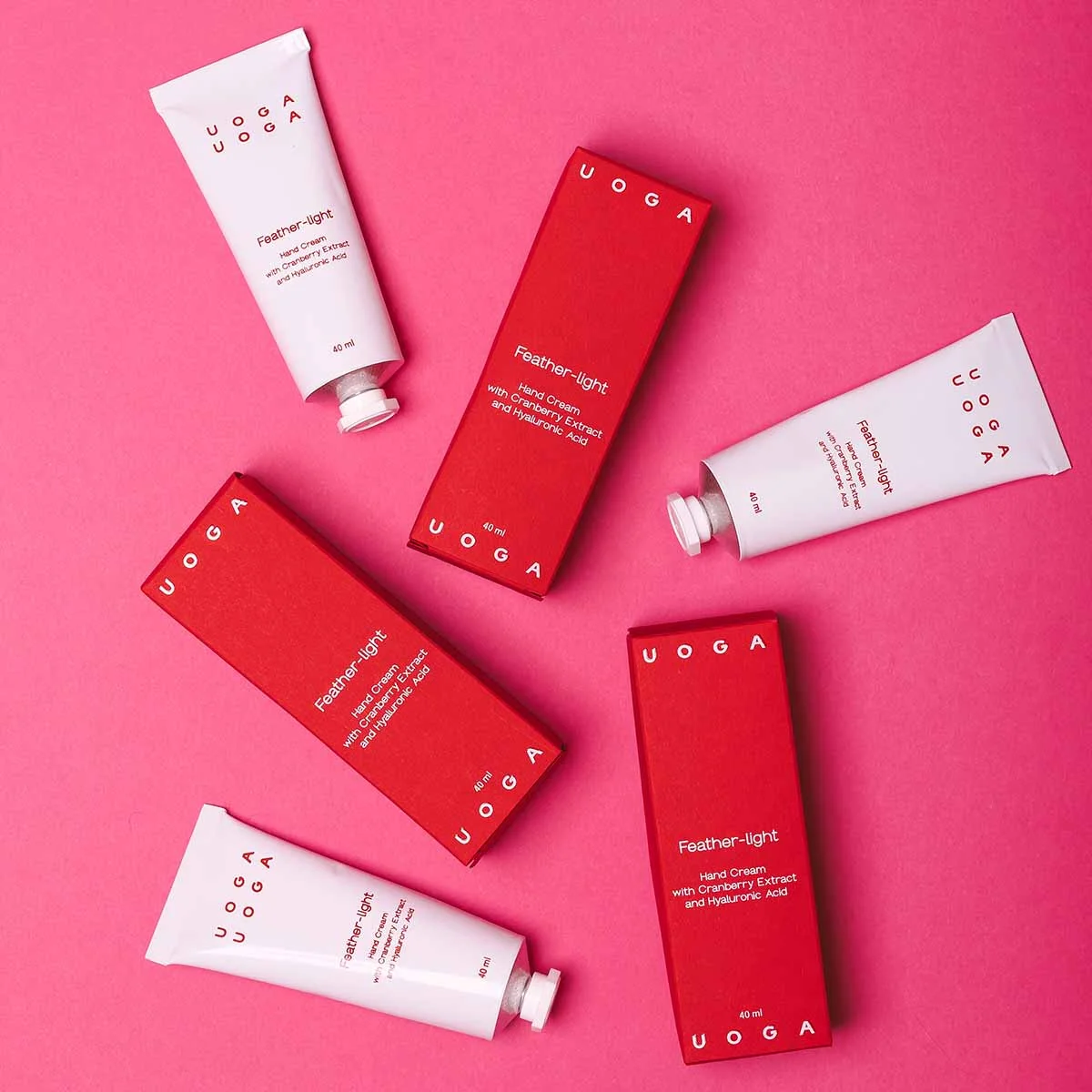 Uoga Uoga Creme de mãos nutritivo Feather-light com cranberry BIO (40 ml) - para pele seca e cansada