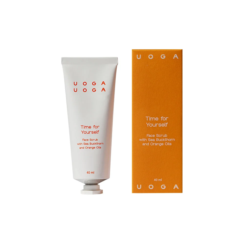 Uoga Uoga Esfoliante facial nutritivo Time for Yourself com espinheiro-marítimo (40 ml) - com óleo de laranja-doce