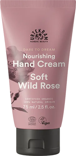 Urtekram Creme de mãos com rosa mosqueta BIO (75 ml) - nutre, hidrata e regenera a pele