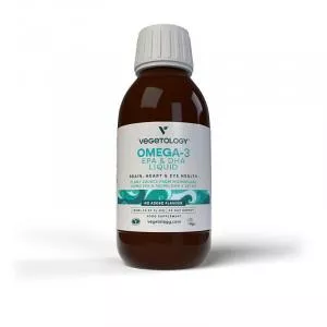 Vegetology Vegetologia Opti-3, Omega-3 EPA e DHA com vitamina D3, líquido 150 ml, não aromatizado