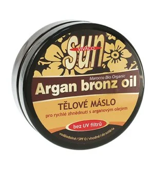 Vivaco SUN Argan Bronz Oil manteiga bronzeadora com óleo de argão biológico sem filtros UV