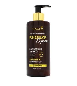 Vivaco Bronze Express loção corporal iluminadora com glitter
