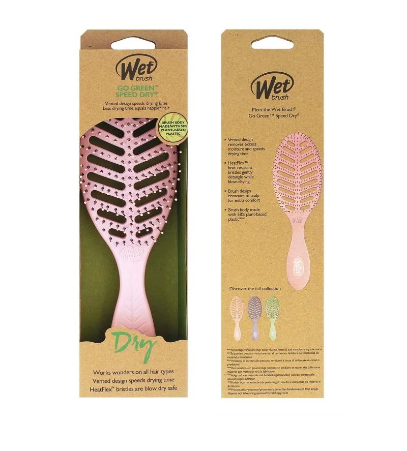 Go Green Speed Dry escova de cabelo Rosa