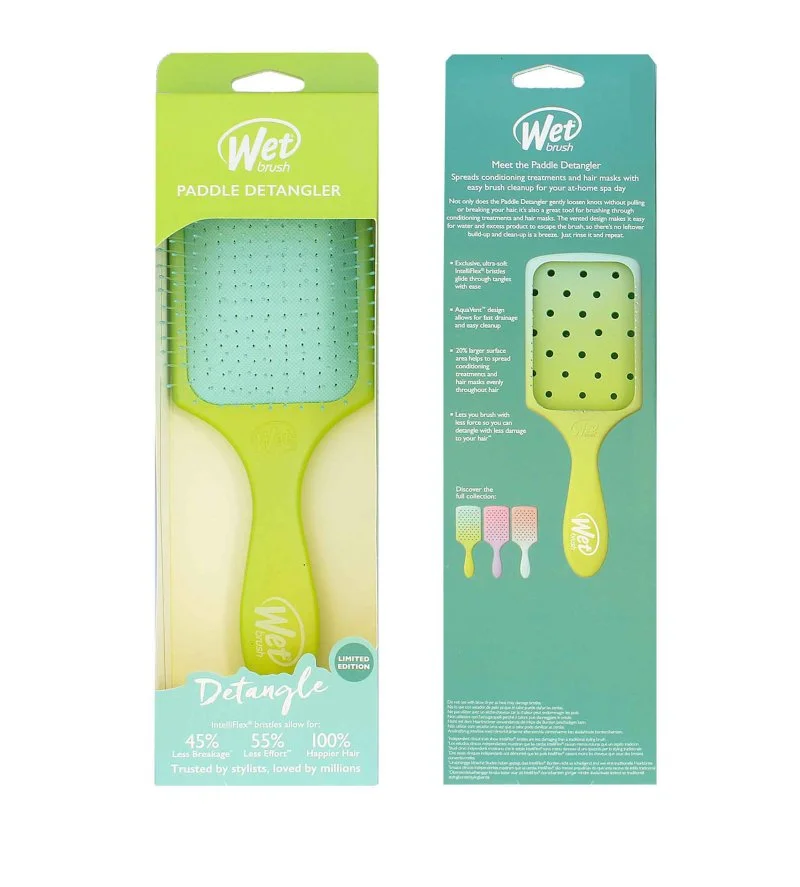Escova de Cabelo Paddle Desembaraçadora Feel Good Ombré - Verde/Azul