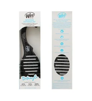 Wet Brush Shower Detangler escova de cabelo Preto com glitter