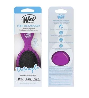 Wet Brush Mini Detangler escova para cabelo Roxa
