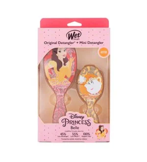Wet Brush Disney Princess Belle Kit de presente escova de cabelo Original Detangler + escova de cabelo Mini Detangler