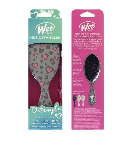 Kids Detangler escova de cabelo Leopard