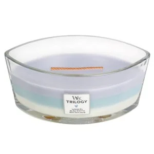 WoodWick Calming Retreat vela perfumada com pavio de madeira 453,6 g