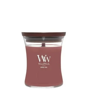 WoodWick Rouge Oud vela perfumada com pavio de madeira 275 g