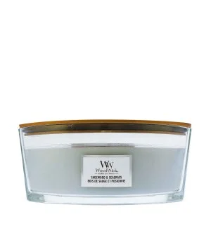 WoodWick Sagewood & Seagrass vela perfumada com pavio de madeira 453,6 g