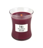 Vela perfumada WoodWick Black Cherry com pavio de madeira 275 g