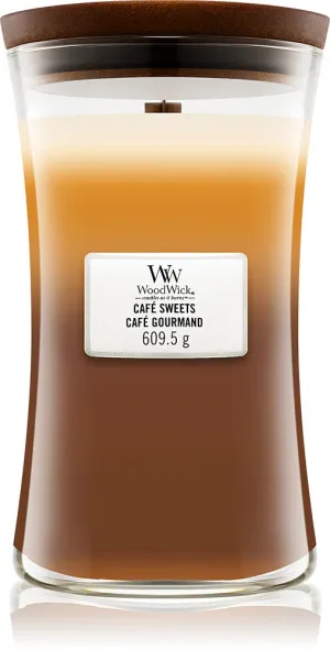 Vela perfumada WoodWick Café Sweets com pavio de madeira 609,5 g