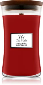 Vela perfumada WoodWick Crimson Berries com pavio de madeira 275 g