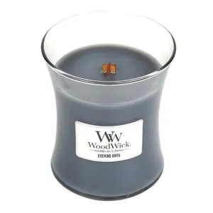 Vela perfumada WoodWick Evening Onyx com pavio de madeira para mulheres.